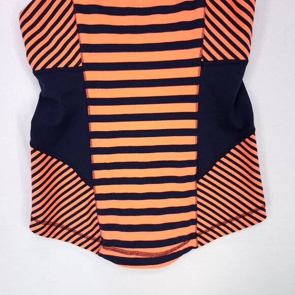 Lululemon Work It Out Tank Top Womens Size 6 Striped Cross Back Athletic - Picture 4 of 9
